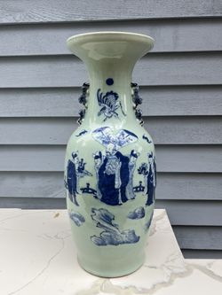 Large Chinese Antique Blue And White