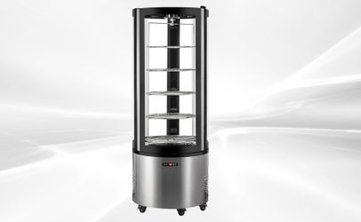 NSF Curved Glass Refrigerated Standing Showcase CL-400R-1