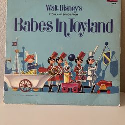 Disney, Vintage Walt Disney Babes In Toyland Vinyl Record & Story Book