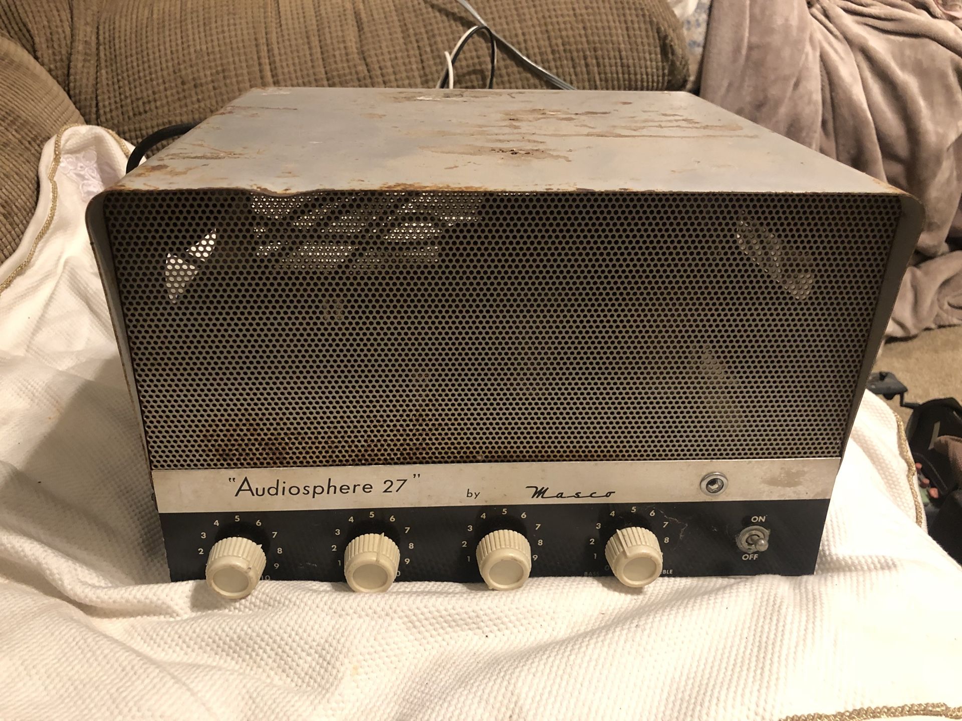 Vintage 50’s Masco audiosphere 27 tube amp receiver