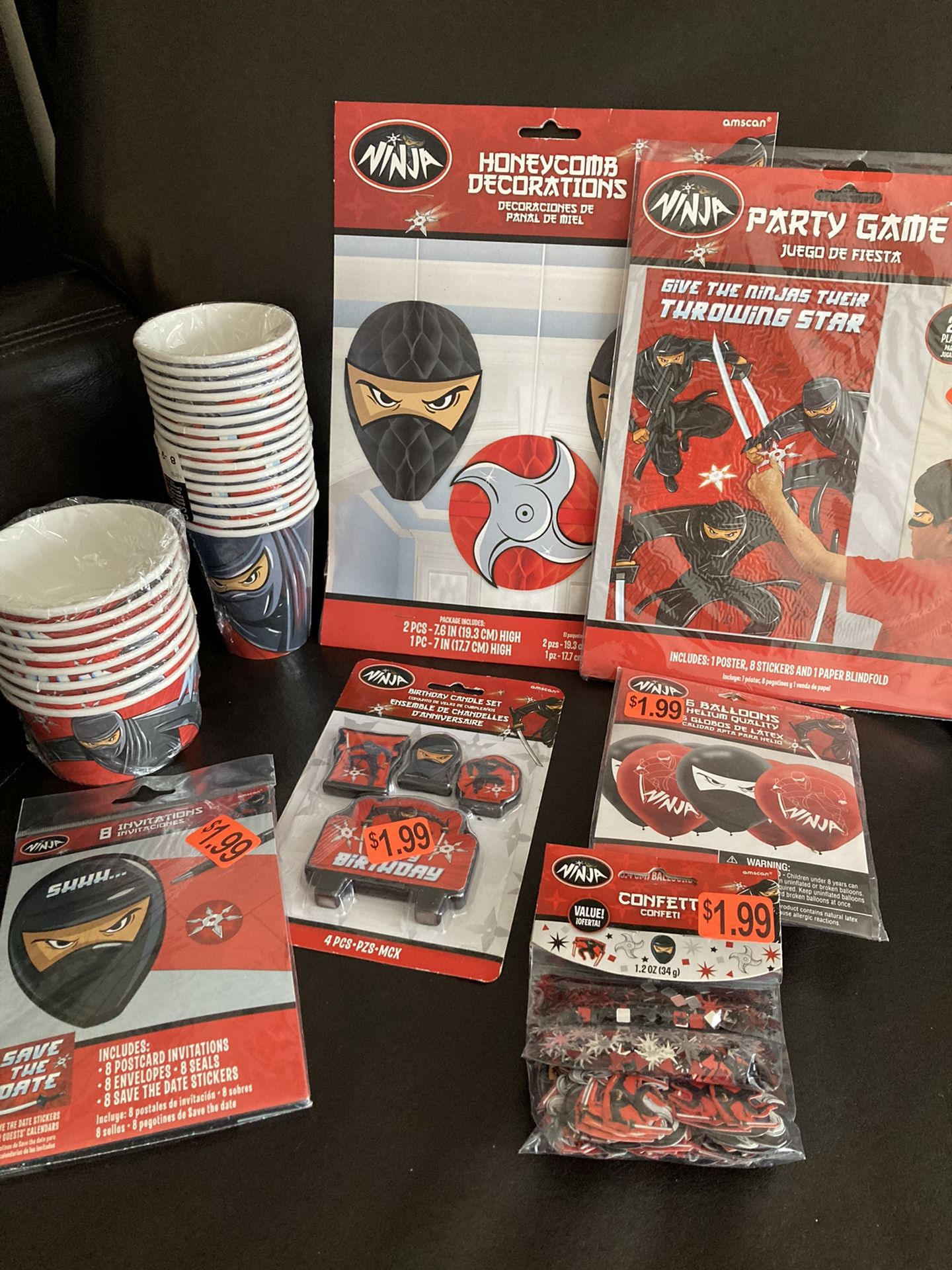 NEW Ninja Birthday Supplies 