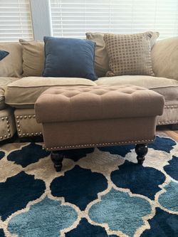 Brand new tufted nailhead ottoman