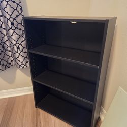 Black Slim Bookcase