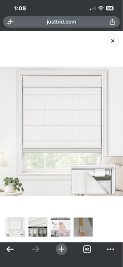 White Fabric Roman Window Shade