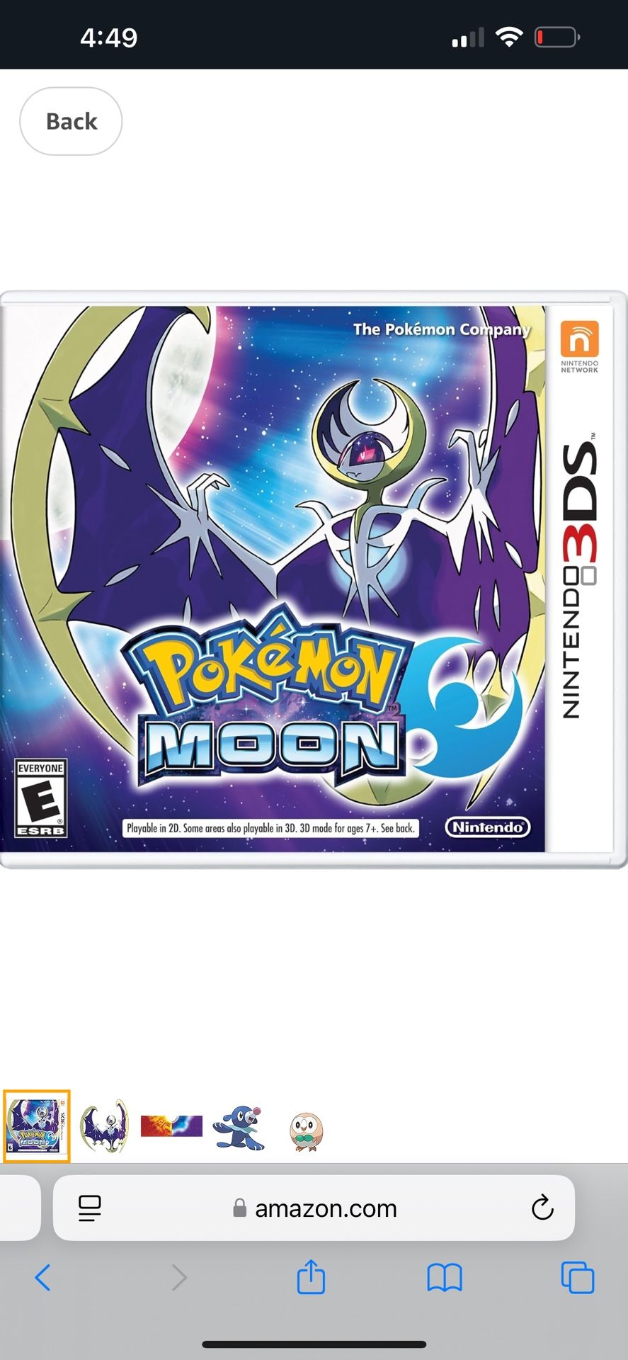 Nintendo 3DS Pokémon Moon Sealed Brand New