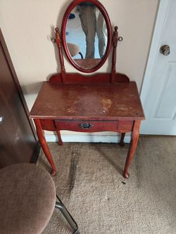 Wooden vanity