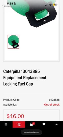 Slightly used skid steel fuel caps.