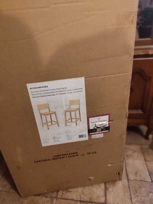 "NEW" SET OF 2 TALL CHAIRS