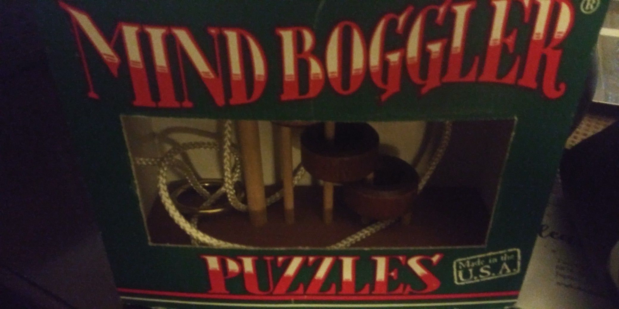 NEW IN BOX MIND BOGGLER WOOD PUZZLE GAME 5DOL FIRM LOTS DEALS MY POST GO LOOK