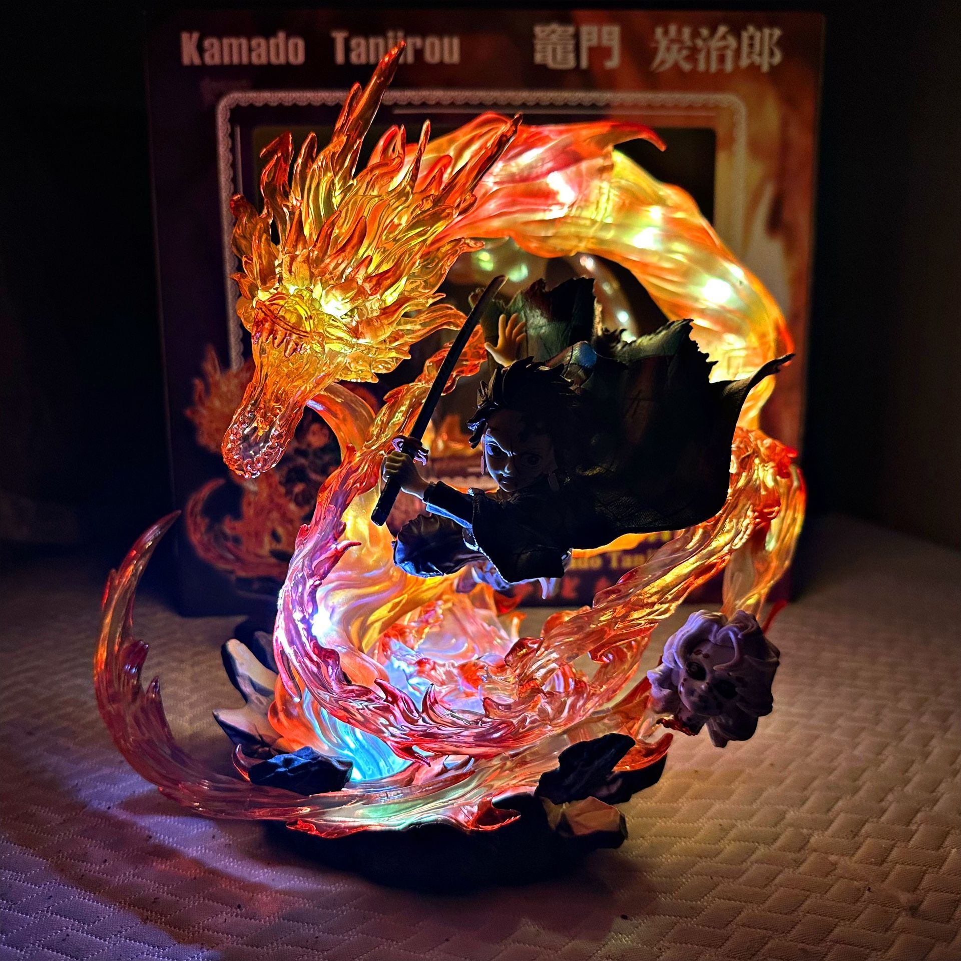 Demon Slayer Kamado Tanjiro Anime Action Figure DS Anime Model Collectibles LED