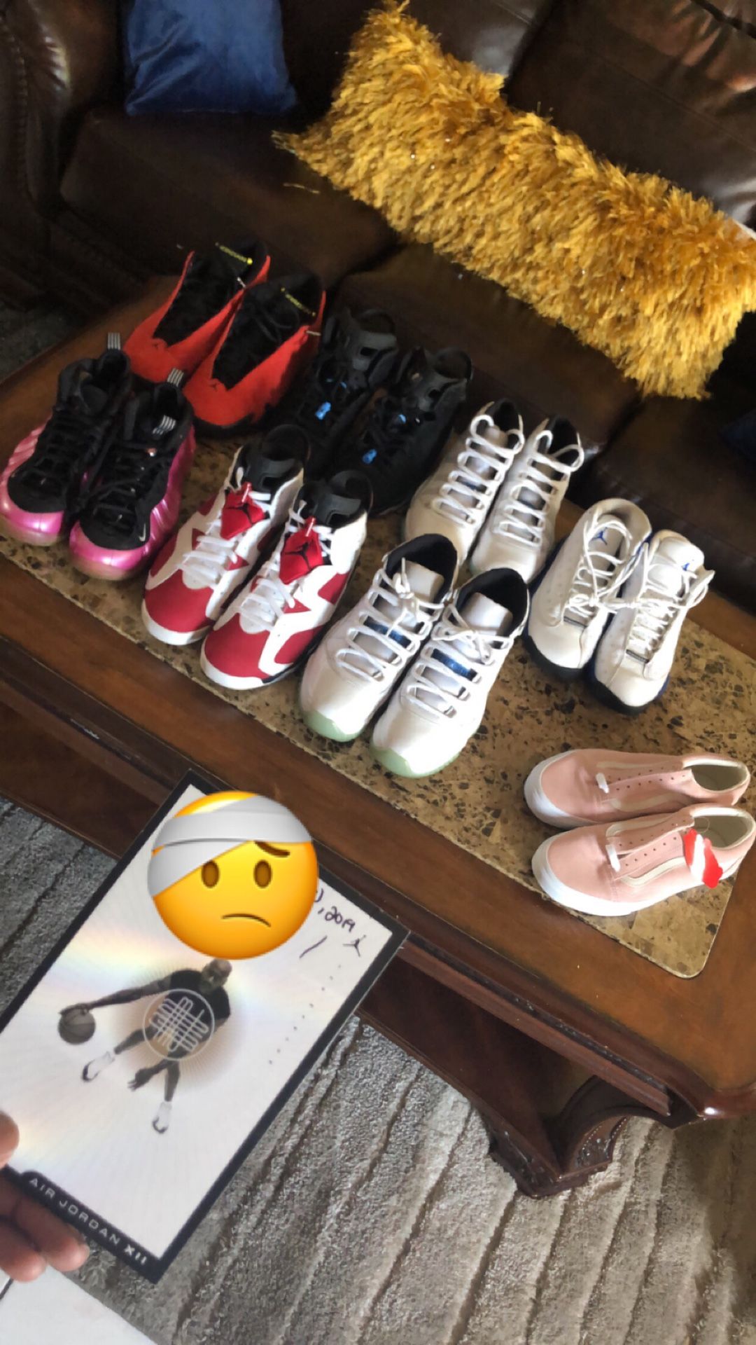 Jordan 6 , 11 , 13 , 14 . Pink Foams , Vans