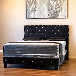 NEW BED (Mattress & Bed Frame) - King & Queen Available - Black