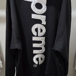 Supreme Satin Appliquè Hooded Sweatshirt 