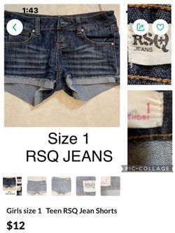 Girls size 1 Teen RSQ Jean Shorts