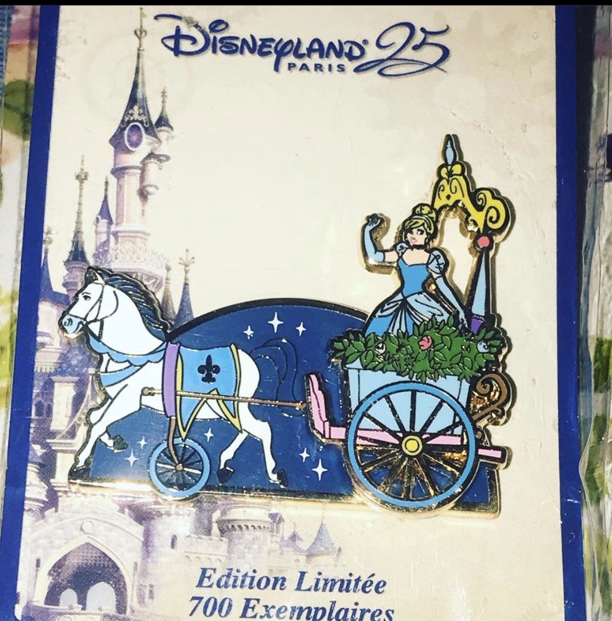 Disney Cinderella Parade Pin Limited LE Disneyland Paris DLP 25th Princess