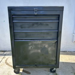 Rolling Tool Cabinet 3 Drawers & A Hatch 22”by 12”