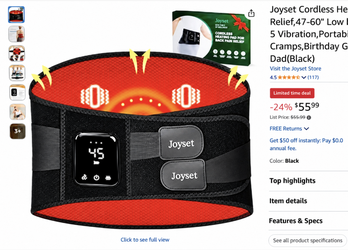 Brand New Joyset Cordless Heating Belt