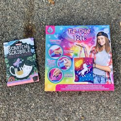 Tie Dye Tote & Scratch and Scribble Bundle