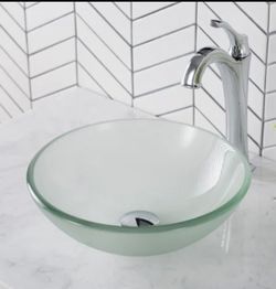 Glass Bowl Bathroom Vanity Sink  NEW