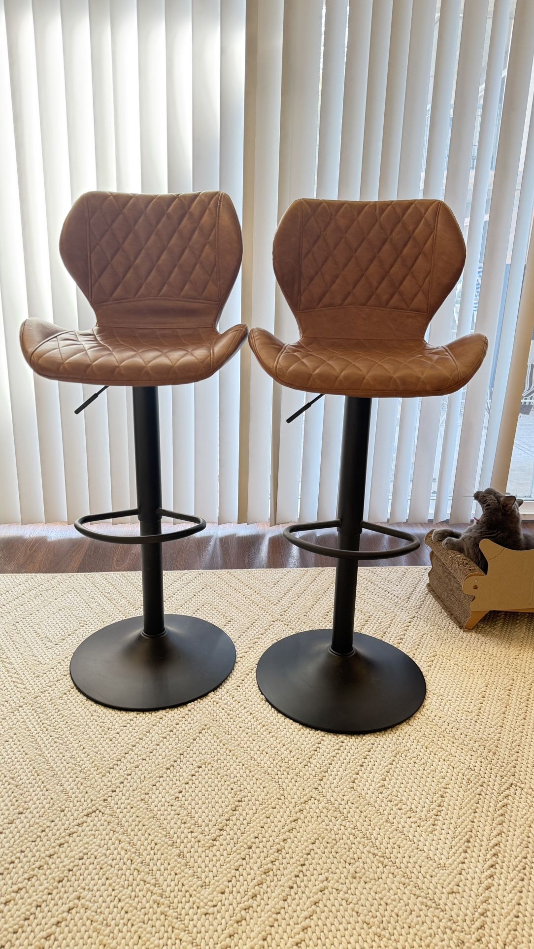 Adjustable Height Bar Counter Stools