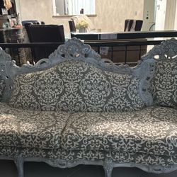 vintage couch 8 foot luv seat and chair needs a little tlc