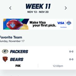 Bears Vs Packers Nov. 17