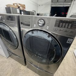 LG Washer And Dryer Set Gray 
