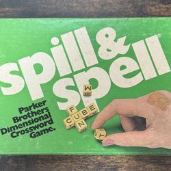 Vintage Spill n Spell Dice Word Game just $5