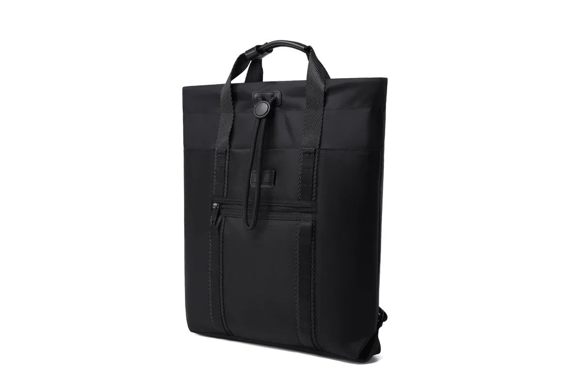 QUQUITO High Quality Premium Nylon and Genuine Leather waterproof nylon string backpack outdoor sports bags.