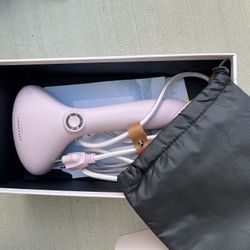 STEAMERY Stockholm Cirrus 2 Travel Steamer - Steam Cleans Clothing, Delicates, and Fabrics (Pink)