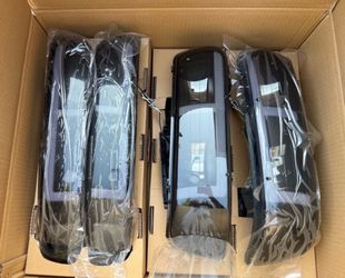 00-06 Chevy Tahoe Black Smoke Clear Reflector LED Strip Headlights Parking Lights