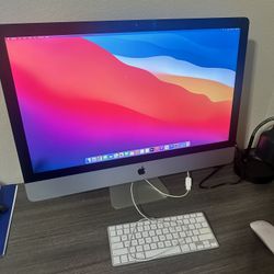 iMac 27inch 32GB Memory, 5K, from 2014, 1TB Fusion SSD Drive with keyboard and mouse 