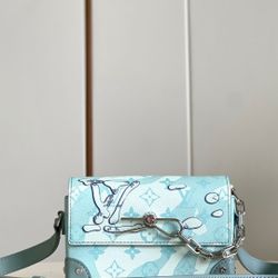 Drip Green Printed Crossbody Bag, Dimensions: 18x11x6.5 cm

