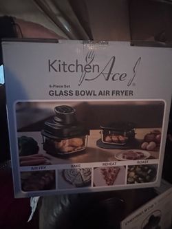 Glass bowl air fryer