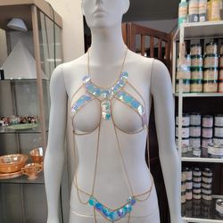 Sequin Teddy Bodysuit - Without Bra / Panty