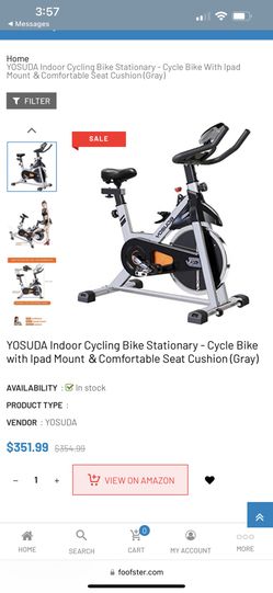 YOSUDA Indoor Cycling Bike Stationary - Cycle Bike with Ipad Mount &Comfortable Seat Cushion (Gray)
