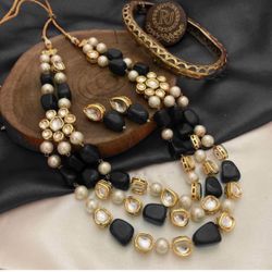 Kundan And Pearl Long Set