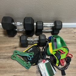 Dumbbells and Resistance Bands 