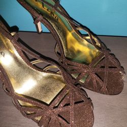 Nina Bronze Sparkle Dress Pump
