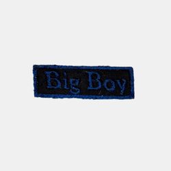 Big Boy Embroidered Patch Blue And Black Motorcycle Patch 2 ³/⁴ by ³/⁴ Inches
