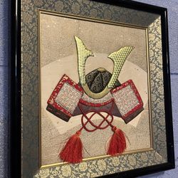 Vintage Japanese Framed Folk Art