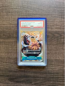 2025 One Piece Op13 EN Treasure Rare #058 Monkey D Luffy PSA 10 GEM MINT