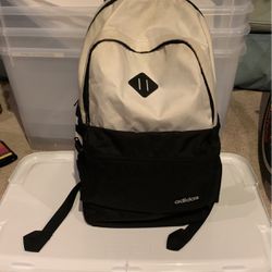 Adidas White And Black Backpack 