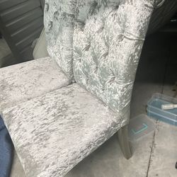 Glass Top Table With Four Velvet Chairs