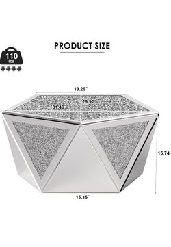 Silver diamond table