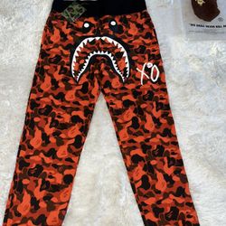 Bape x Xo Camo Shark Slim Sweat Pants 