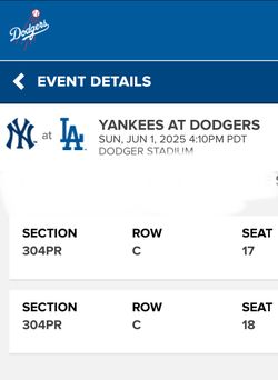 Tickets Dodgers vs Stankees