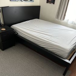 Black IKEA Queen Malm Bed Frame