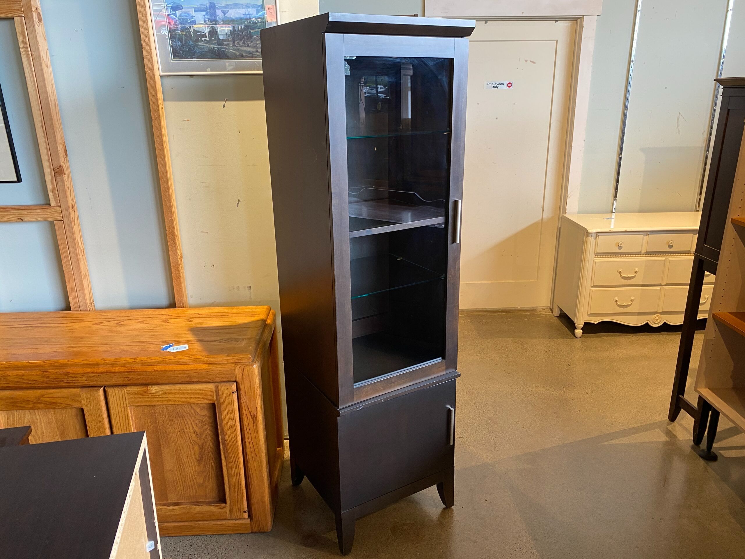 Slim Glass Door Display Cabinet