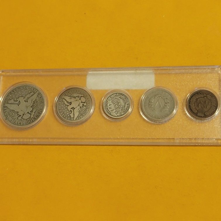 1906 Vintage Coin Set 5 Coins US 